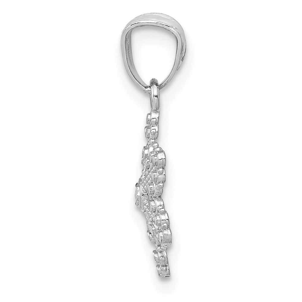 14K Weißgold 14K Weißgold Schneeflocke Anhänger