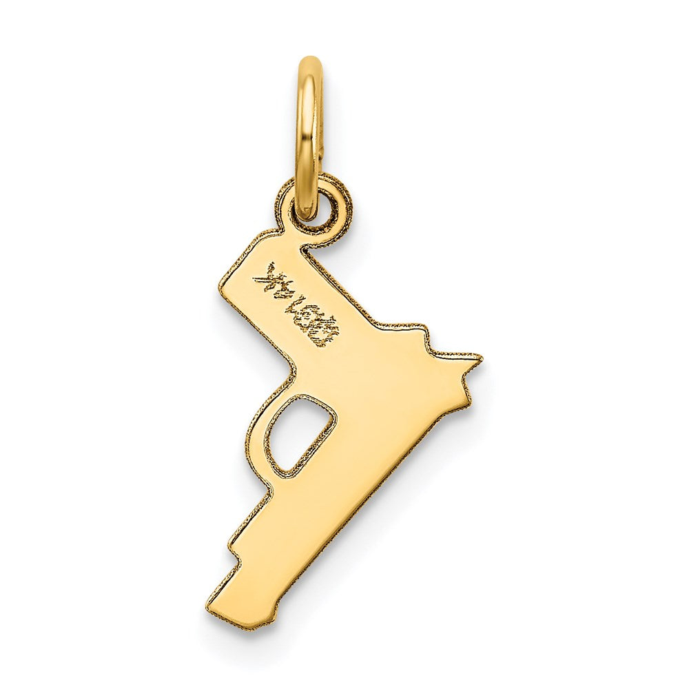 14K Gelbgold 14K Pistol Charm
