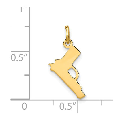 14K Gelbgold 14K Pistol Charm