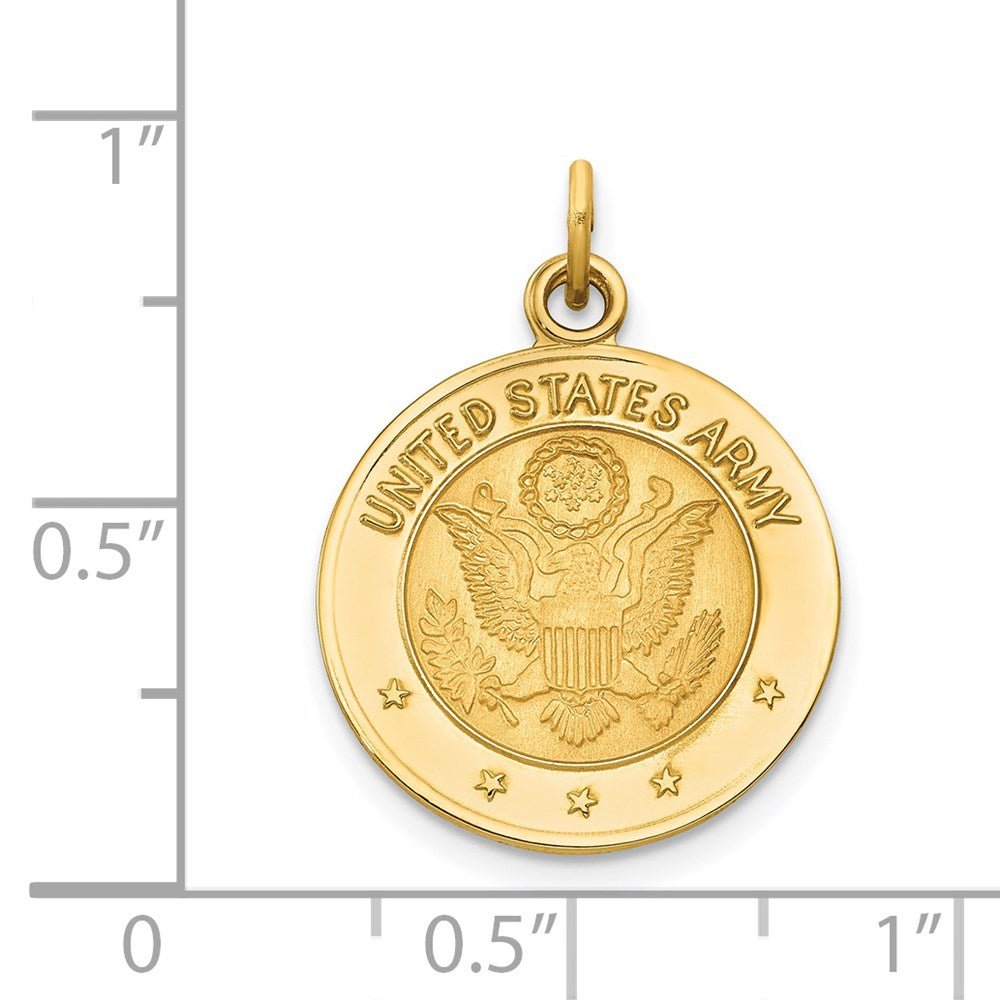 14K Gelbgold U.S. ARMY Insignien-Scheiben-Anhänger