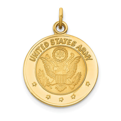 14K Gelbgold U.S. ARMY Insignien-Scheiben-Anhänger