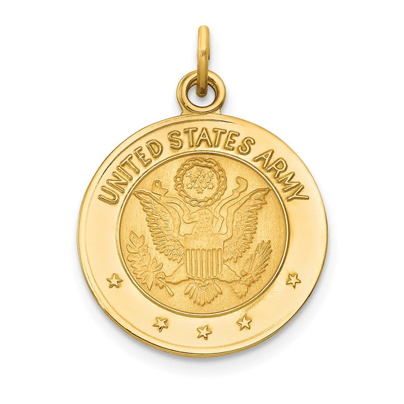 14K Gelbgold U.S. ARMY Insignien-Scheiben-Anhänger