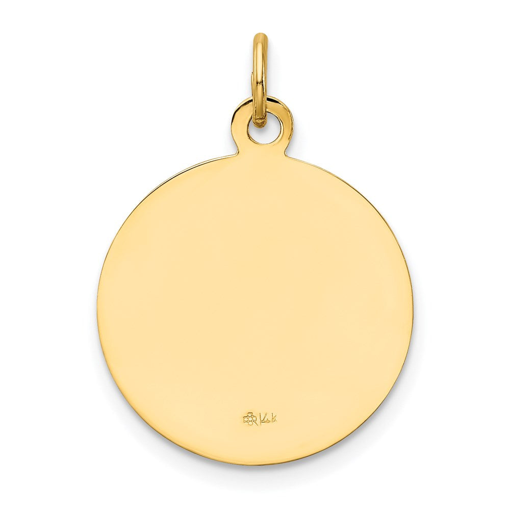 14K Gelbgold Anhänger mit Scheibe im U.S. Air Force-Emblem-Design