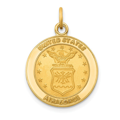 14K Gelbgold Anhänger mit Scheibe im U.S. Air Force-Emblem-Design