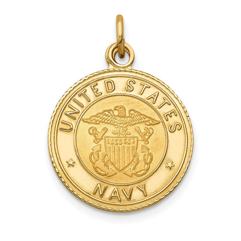 14K Gelbgold Anhänger mit U.S. Navy Insignia-Scheibe
