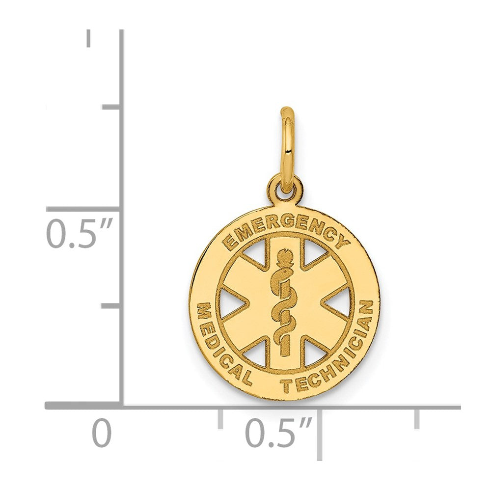 14K Gelbgold 14K Klein Emt Medizinisch Charm