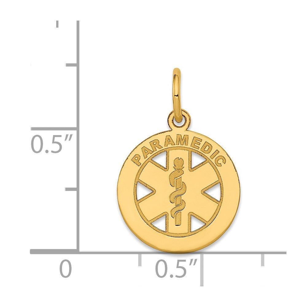 14K Gelbgold 14K Klein Paramedic Medizinisch Charm