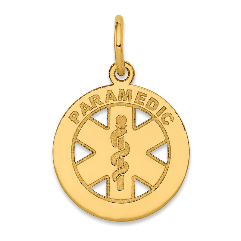 14K Gelbgold 14K Klein Paramedic Medizinisch Charm