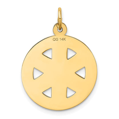 14K Gelbgold Medaillon-Anhänger PARAMEDIC Medizinisches Symbol, mittelgroß