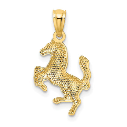 14K Gelbgold 14K Trotting Pferd Anhänger
