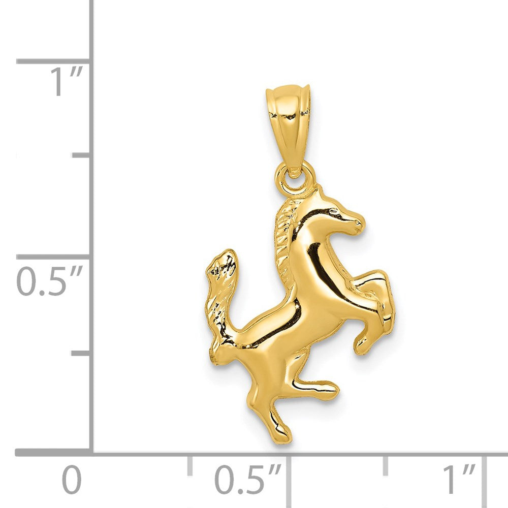 14K Gelbgold 14K Trotting Pferd Anhänger