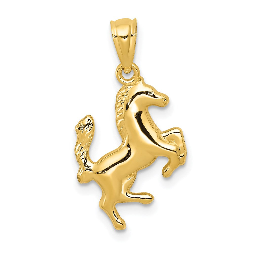 14K Gelbgold 14K Trotting Pferd Anhänger
