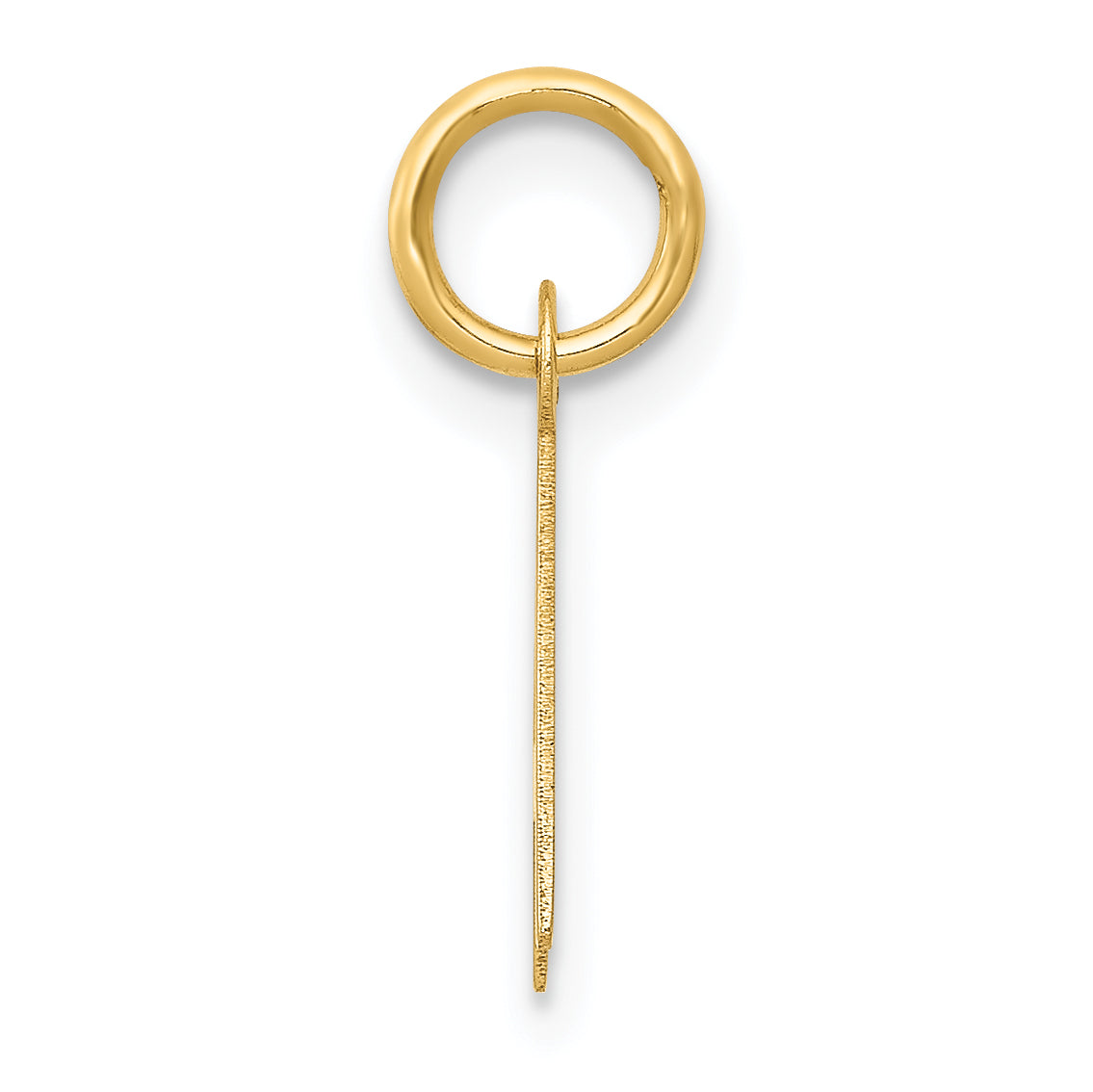14K Gelbgold 14K Klein Schräg Block Buchstabe A Initiale Charm