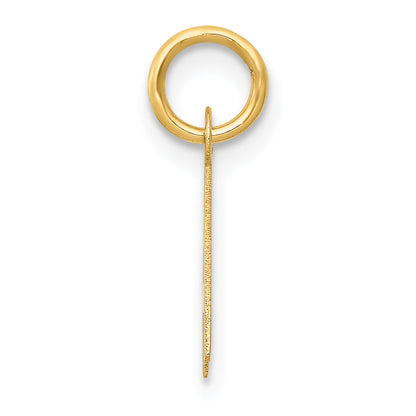 14K Gelbgold 14K Klein Schräg Block Buchstabe A Initiale Charm