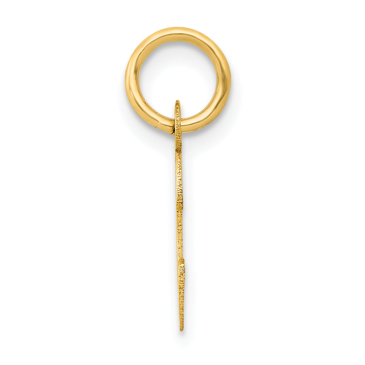 14K Gelbgold 14K Klein Schräg Block Buchstabe C Initiale Charm