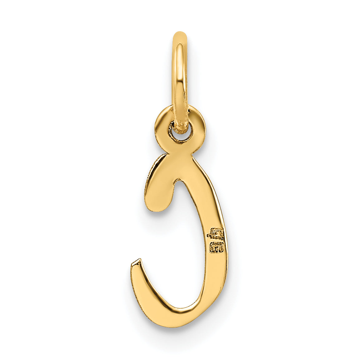 14K Gelbgold 14K Klein Schräg Block Buchstabe C Initiale Charm