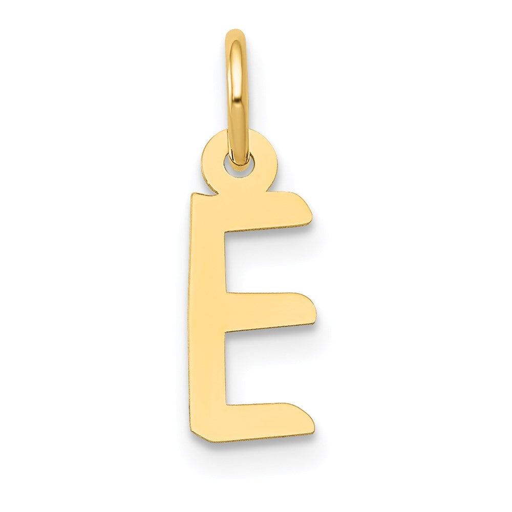 14K Gelbgold 14K Klein Schräg Block Buchstabe E Initiale Charm