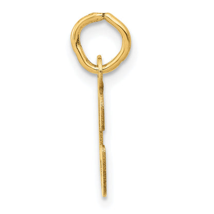 14K Gelbgold 14K Klein Schräg Block Buchstabe G Initiale Charm
