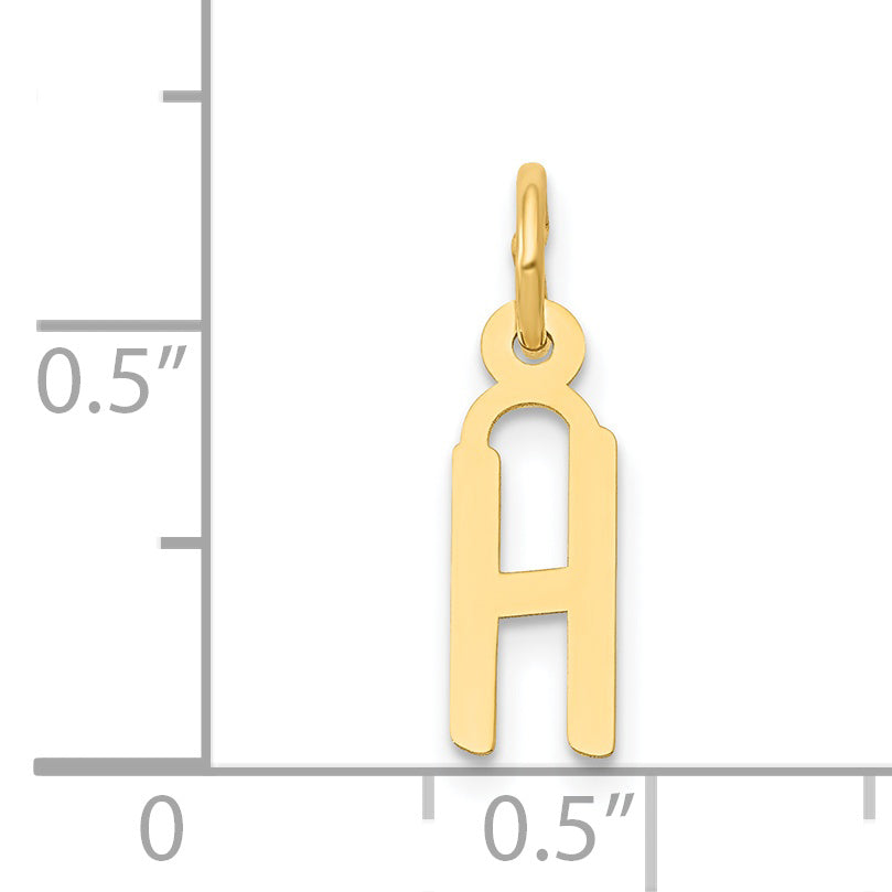 14K Gelbgold 14K Klein Schräg Block Buchstabe H Initiale Charm