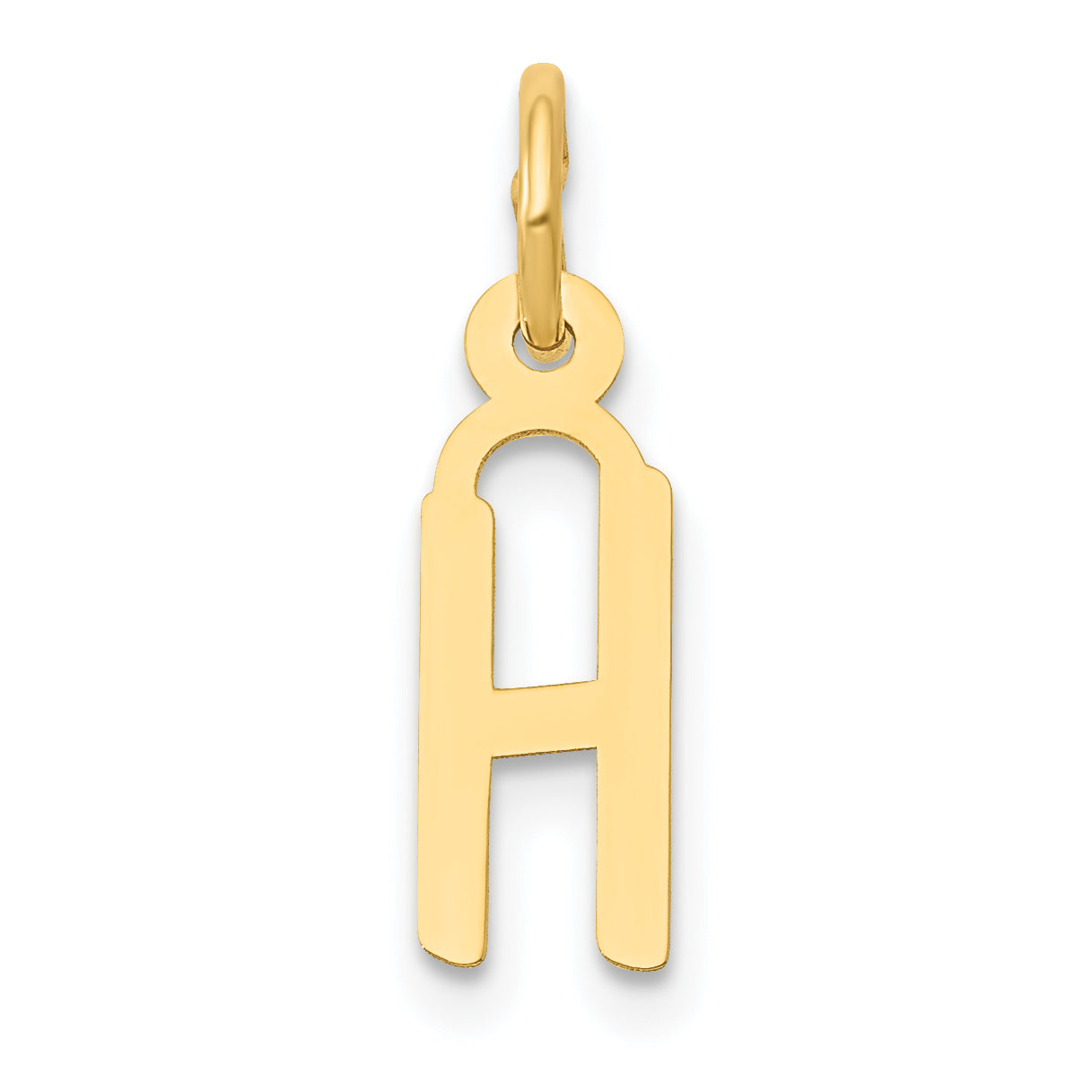 14K Gelbgold 14K Klein Schräg Block Buchstabe H Initiale Charm