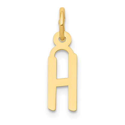 14K Gelbgold 14K Klein Schräg Block Buchstabe H Initiale Charm