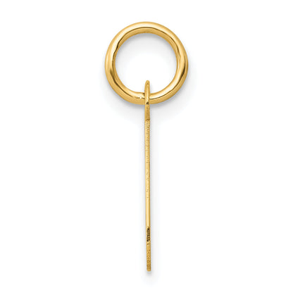 14K Gelbgold 14K Klein Schräg Block Buchstabe J Initiale Charm