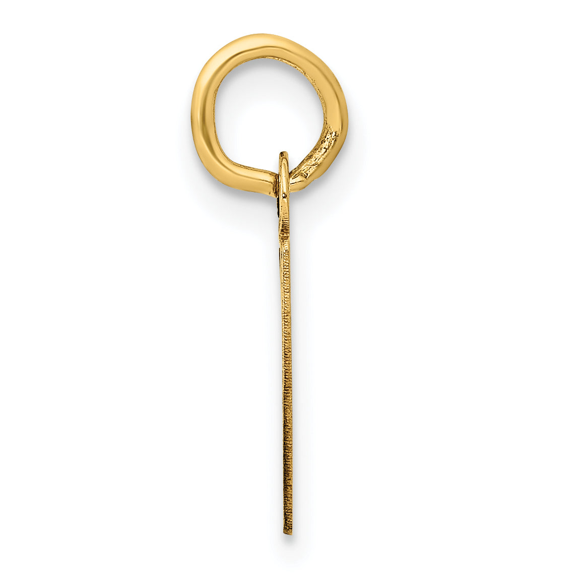 14K Gelbgold 14K Klein Schräg Block Buchstabe P Initiale Charm