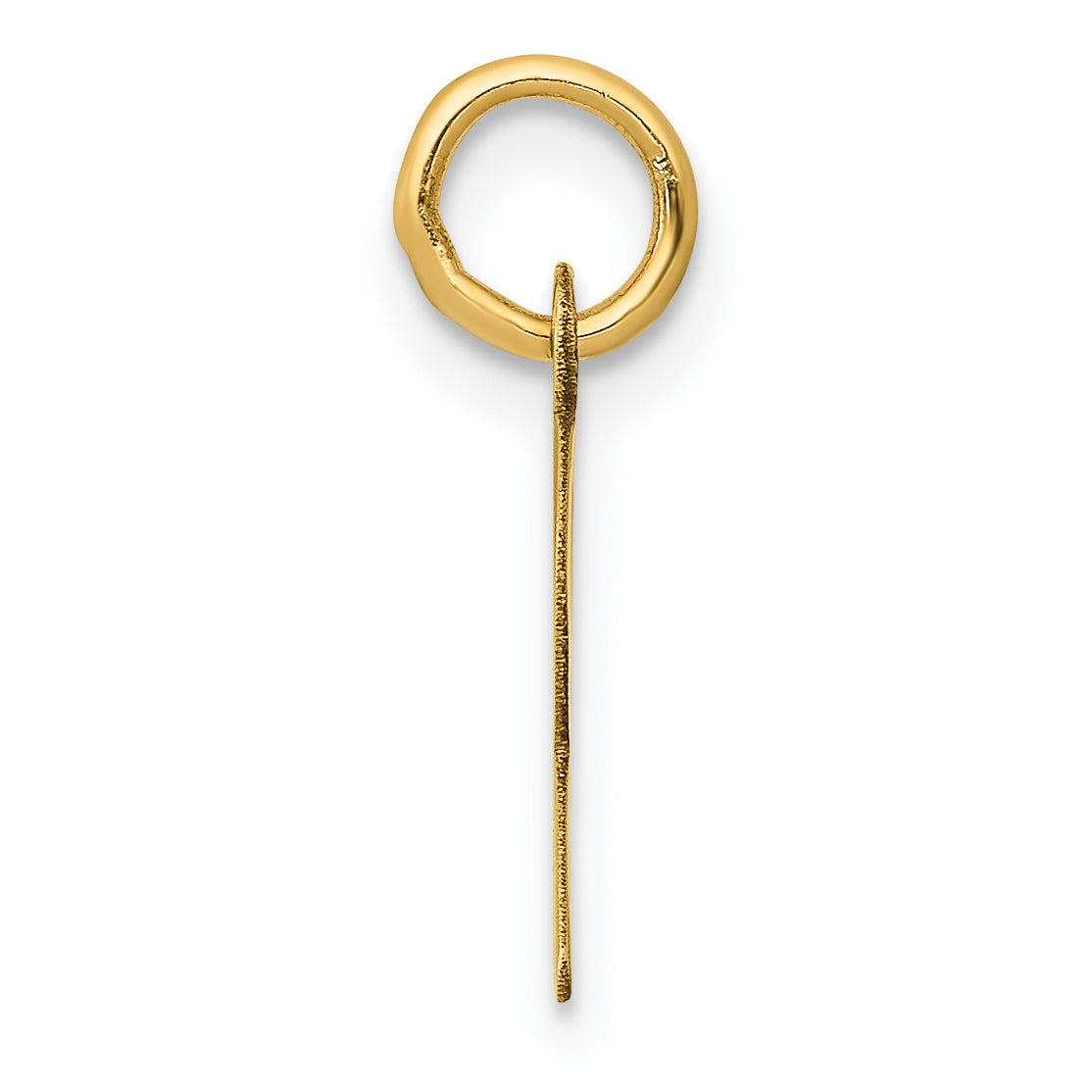 14K Gelbgold 14K Klein Schräg Block Buchstabe R Initiale Charm