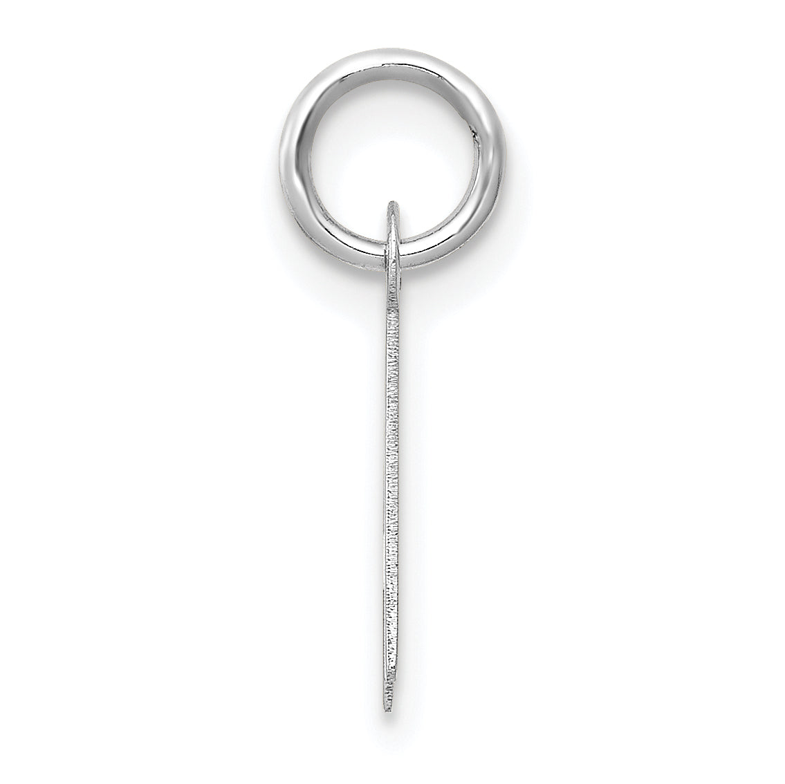 14K Weißgold 14K Weißgold Klein Schräg Block Buchstabe A Initiale Charm