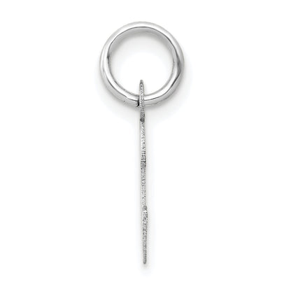 14K Weißgold 14K Weißgold Klein Schräg Block Buchstabe C Initiale Charm