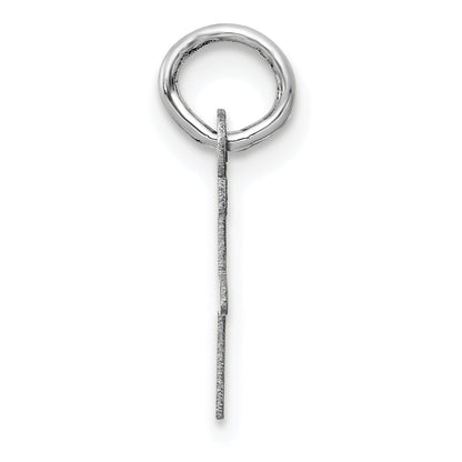 14K Weißgold 14K Weißgold Klein Schräg Block Buchstabe F Initiale Charm