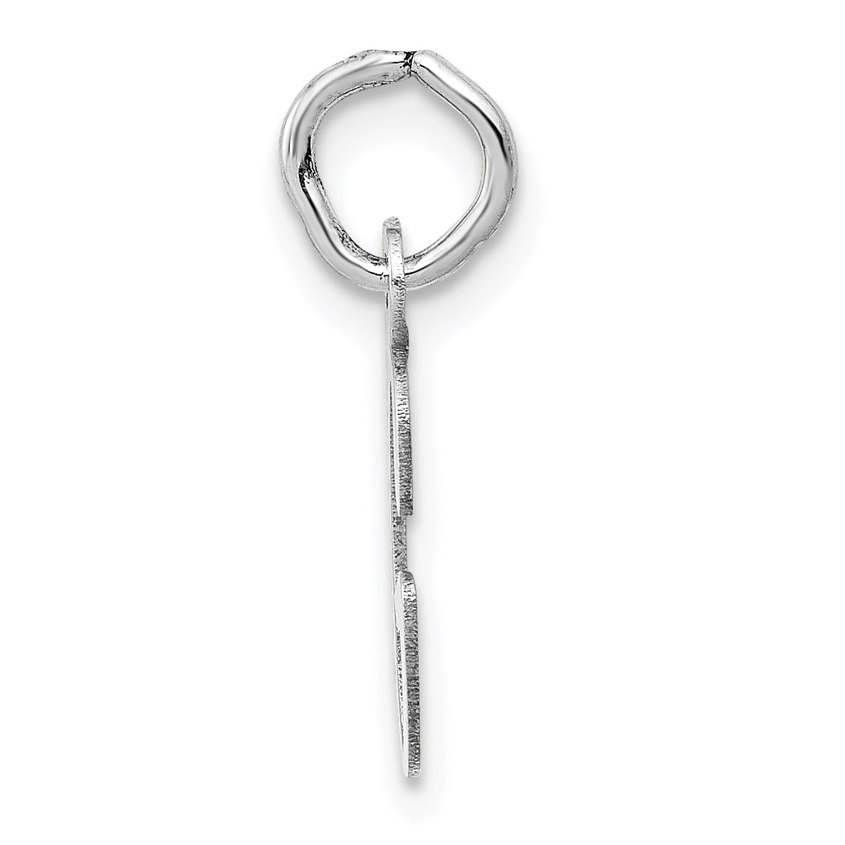 14K Weißgold 14K Weißgold Klein Schräg Block Buchstabe G Initiale Charm