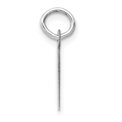 14K Weißgold 14K Weißgold Klein Schräg Block Buchstabe I Initiale Charm