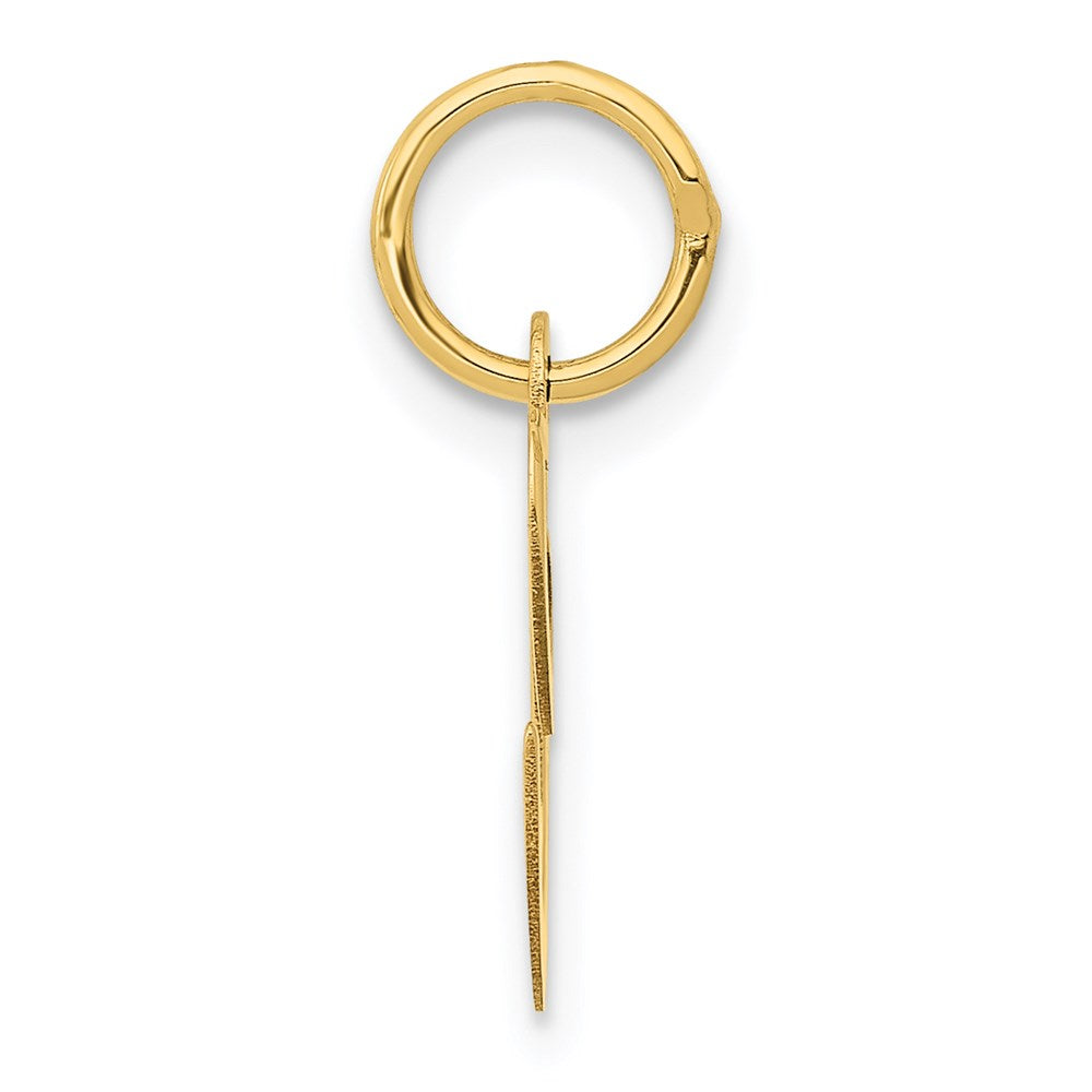 14K Gelbgold 14K Klein Fantasie Schreibschrift Buchstabe C Initiale Charm