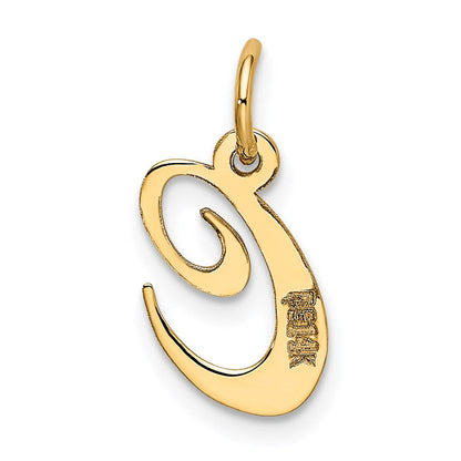 14K Gelbgold 14K Klein Fantasie Schreibschrift Buchstabe C Initiale Charm