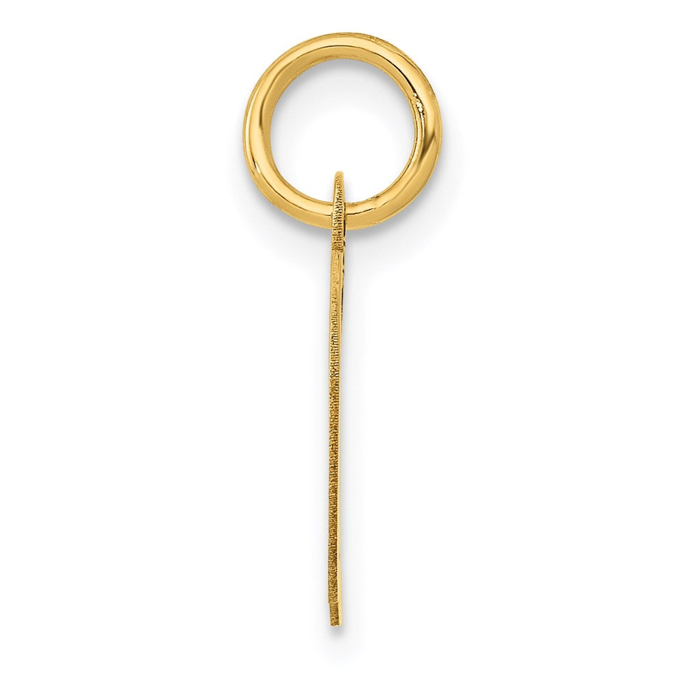 14K Gelbgold 14K Klein Fantasie Schreibschrift Buchstabe D Initiale Charm