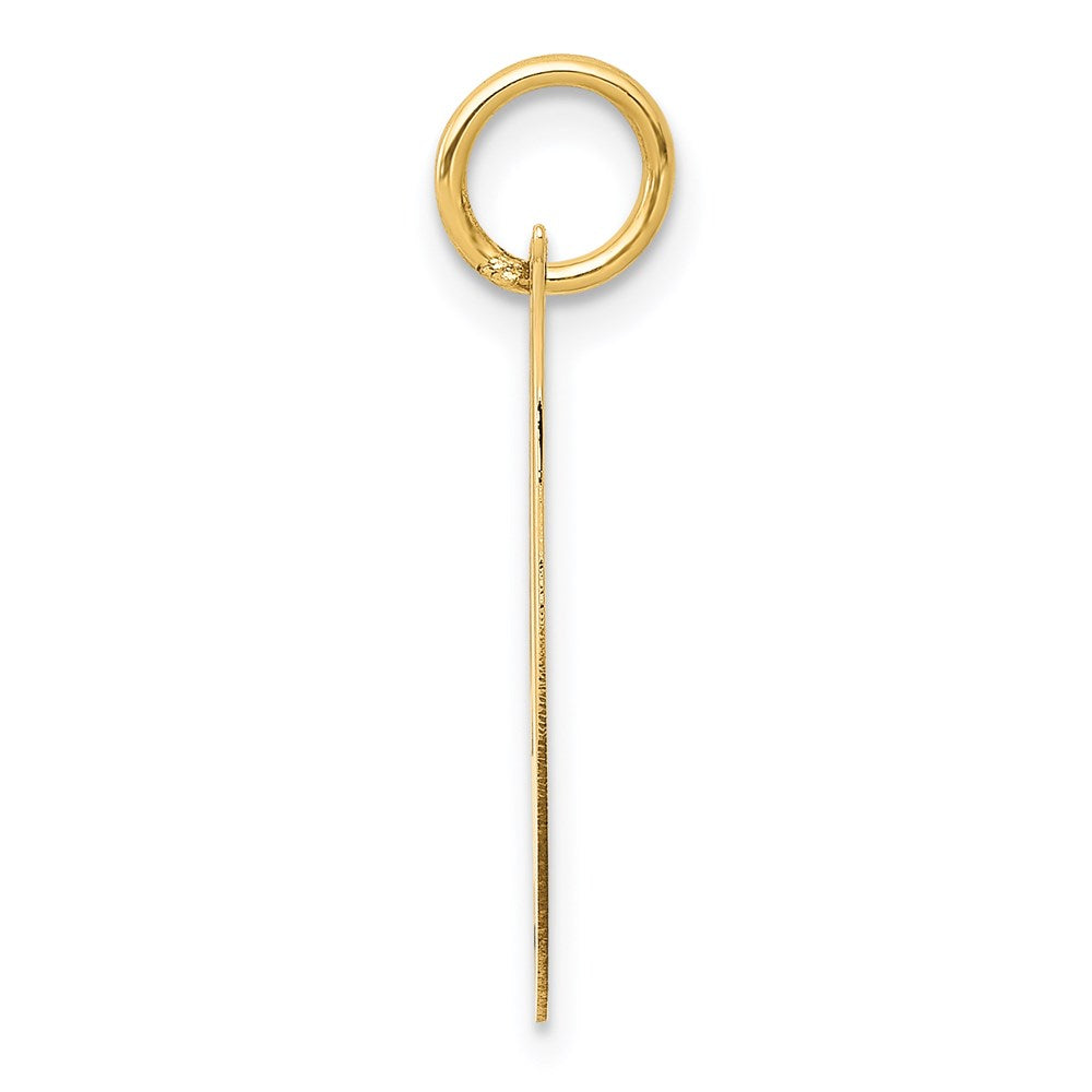 14K Gelbgold 14K Klein Fantasie Schreibschrift Buchstabe I Initiale Charm
