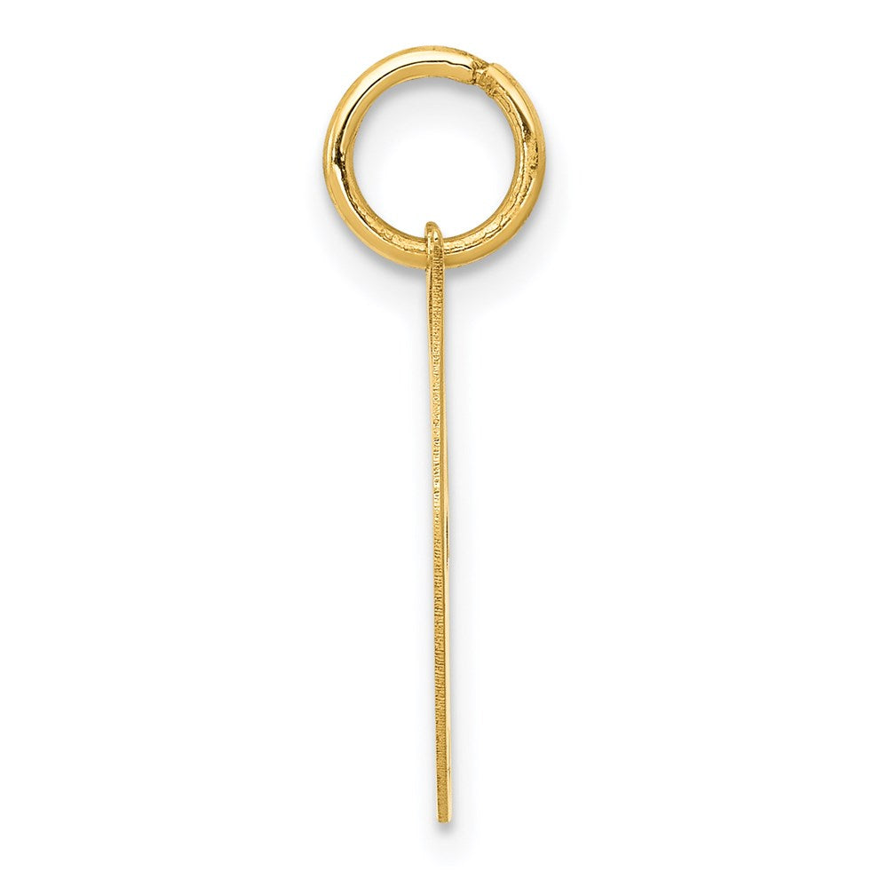 14K Gelbgold 14K Klein Fantasie Schreibschrift Buchstabe J Initiale Charm