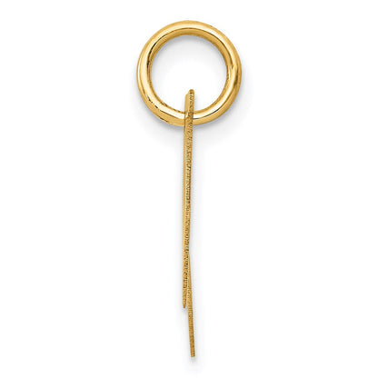 14K Gelbgold 14K Klein Fantasie Schreibschrift Buchstabe N Initiale Charm