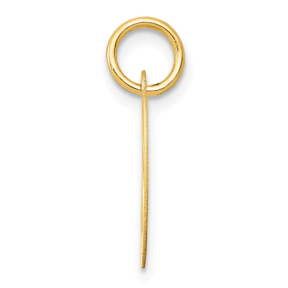 14K Gelbgold 14K Klein Fantasie Schreibschrift Buchstabe O Initiale Charm
