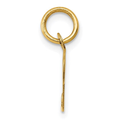 14K Gelbgold 14K Klein Fantasie Schreibschrift Buchstabe P Initiale Charm