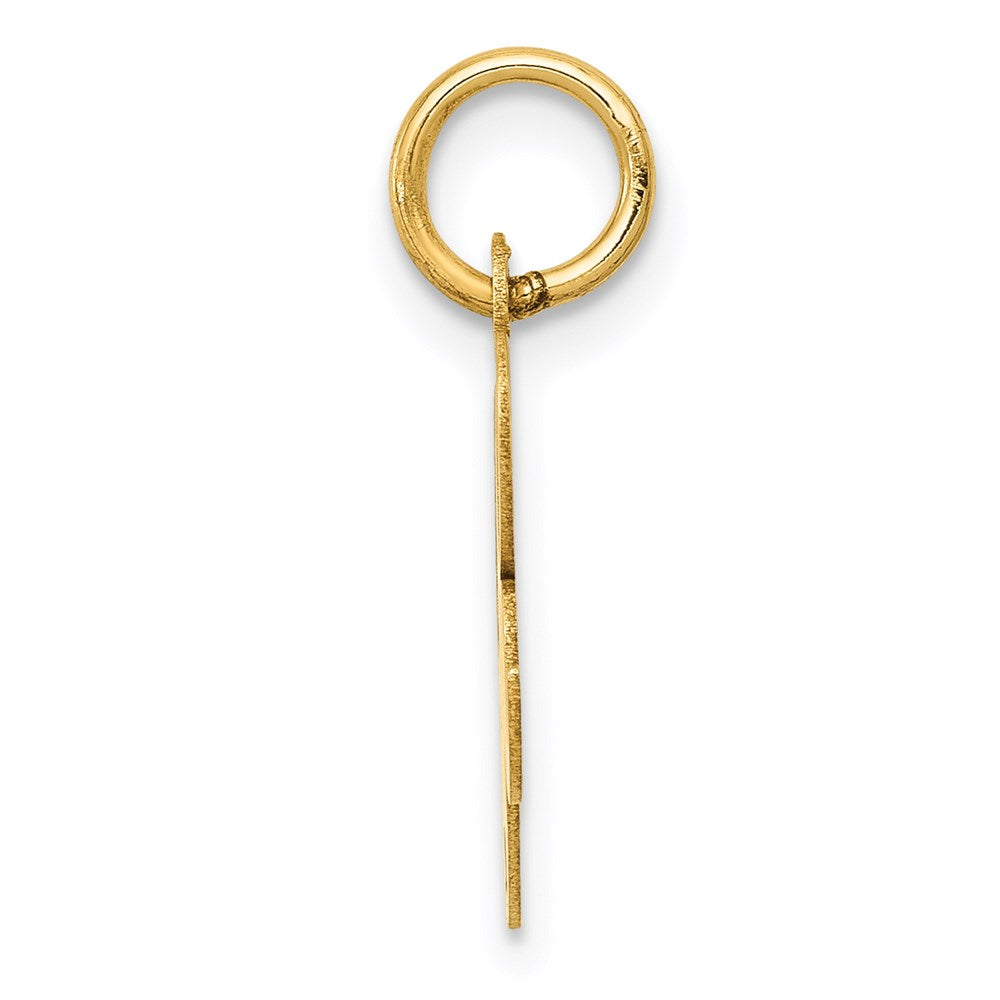 14K Gelbgold 14K Klein Fantasie Schreibschrift Buchstabe R Initiale Charm