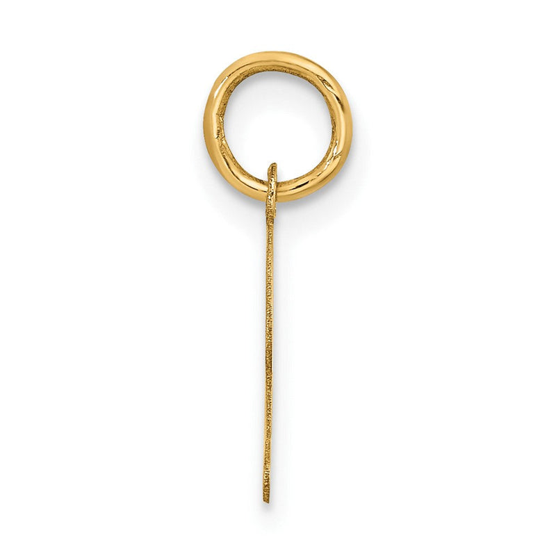 14K Gelbgold Klein Fantasie Schreibschrift Buchstabe Z Initiale Charm