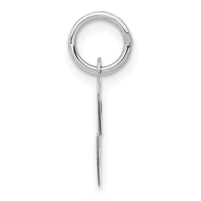 14K Weißgold 14K Weißgold Klein Fantasie Schreibschrift Buchstabe C Initiale Charm