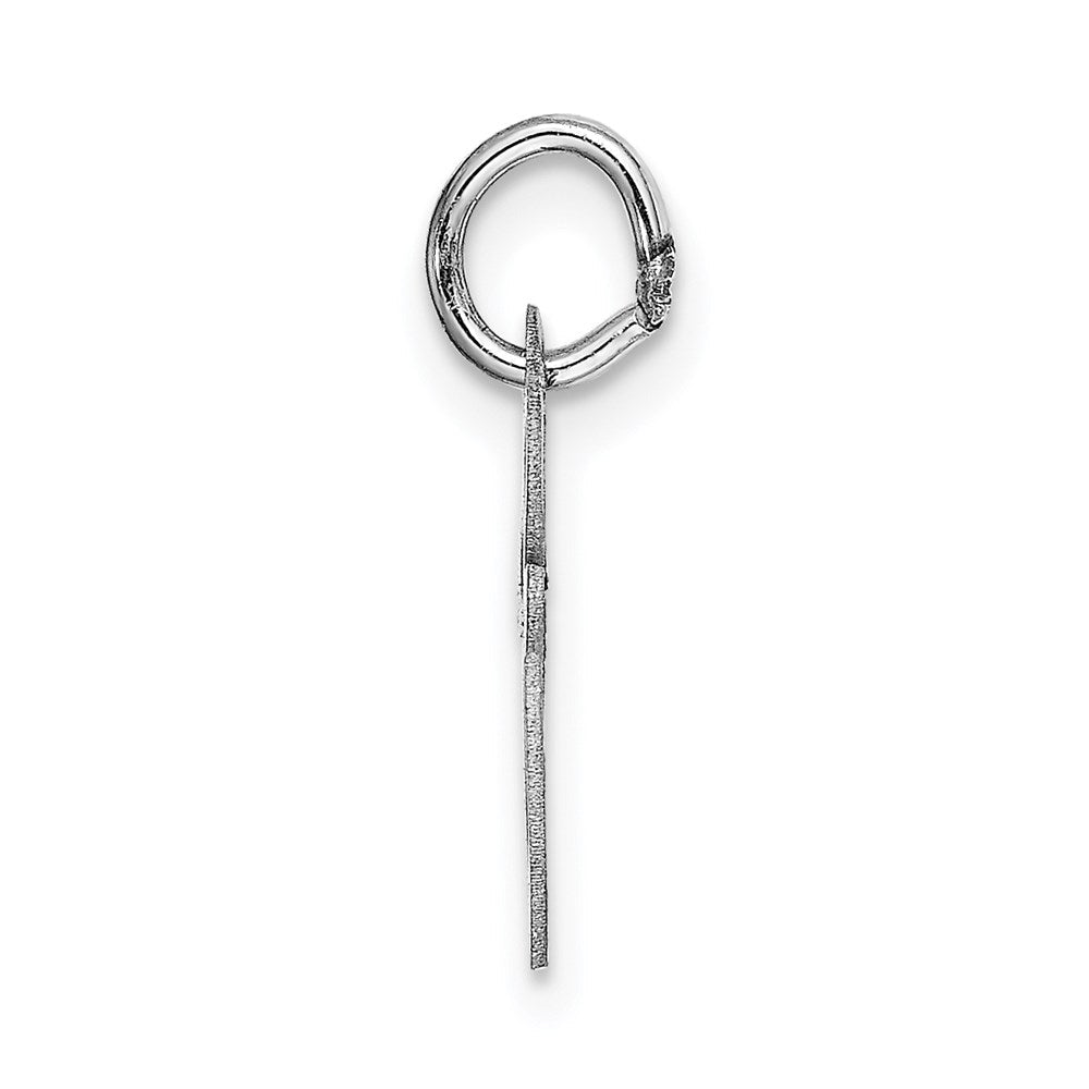 14K Weißgold 14K Weißgold Klein Fantasie Schreibschrift Buchstabe E Initiale Charm