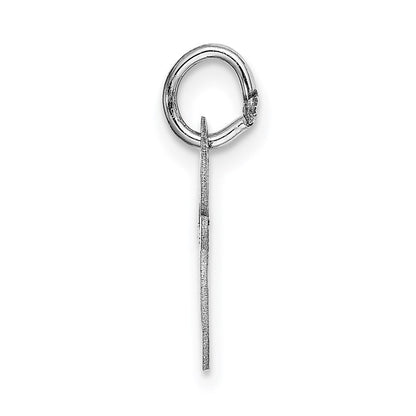 14K Weißgold 14K Weißgold Klein Fantasie Schreibschrift Buchstabe E Initiale Charm