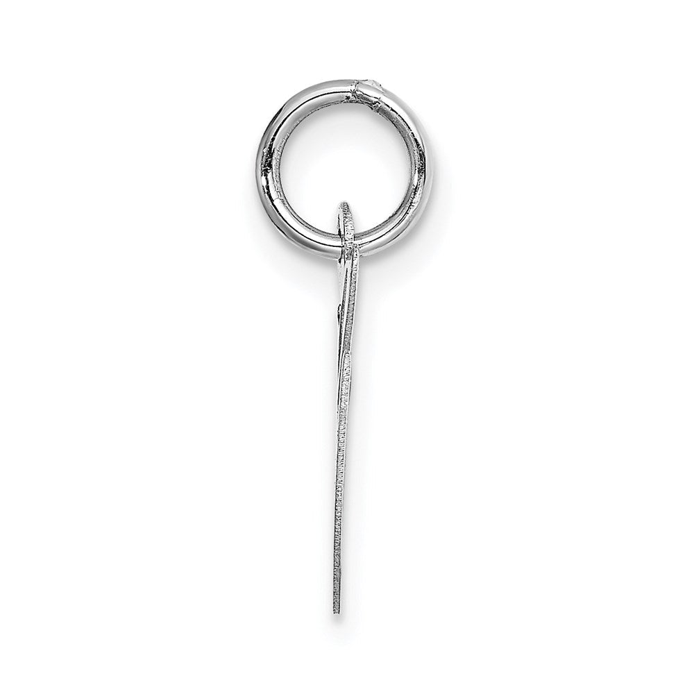14K Weißgold 14K Weißgold Klein Fantasie Schreibschrift Buchstabe G Initiale Charm