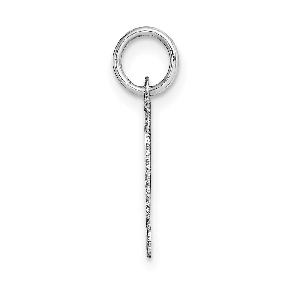 14K Weißgold 14K Weißgold Klein Fantasie Schreibschrift Buchstabe H Initiale Charm