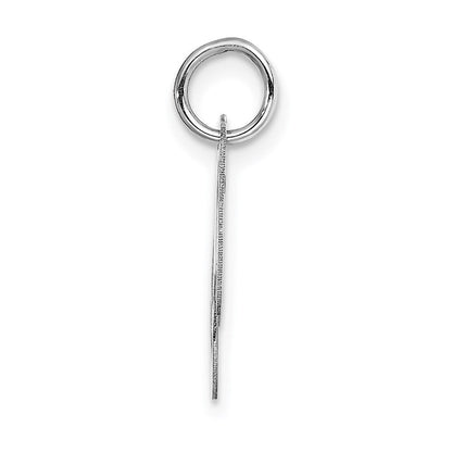 14K Weißgold 14K Weißgold Klein Fantasie Schreibschrift Buchstabe M Initiale Charm