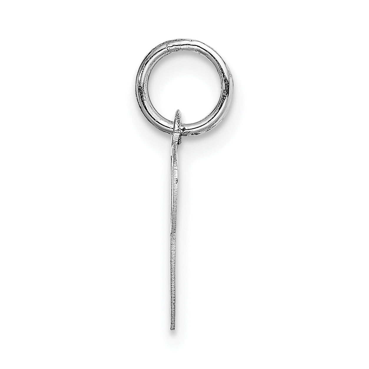 14K Weißgold 14K Weißgold Klein Fantasie Schreibschrift Buchstabe P Initiale Charm
